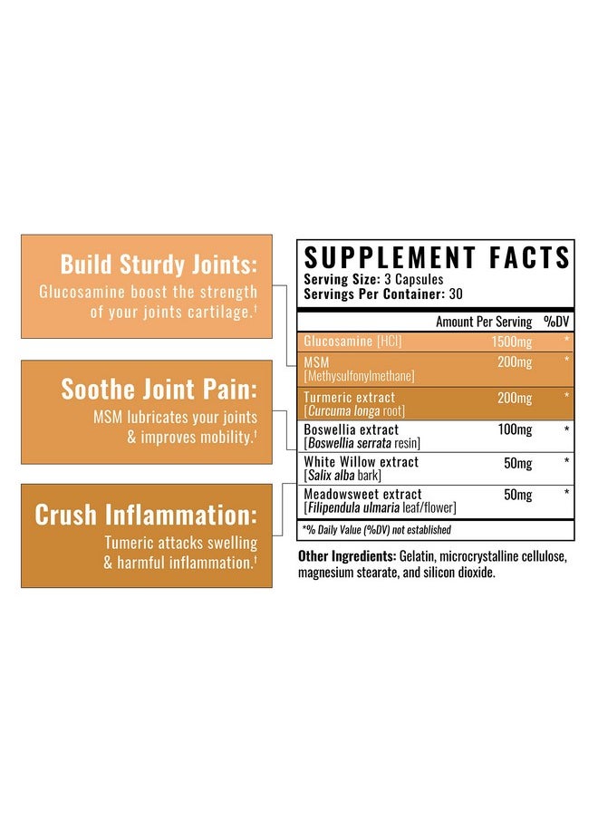 Wilderness Athlete - Joint Advantage ; Joint Support Supplement For Men & Women Joint Pain Support Msm Supplement With White Willow Bark & Glucosamine - Image 1