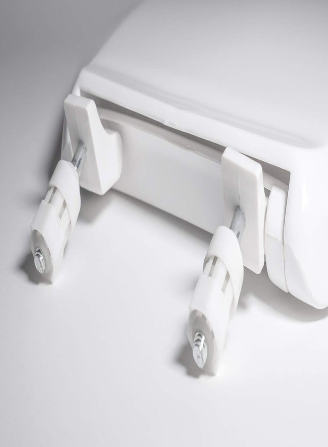 Centoco Toilet Seat Round, Lock In Place, Fast-N-Lock Mounting, Open Front With Cover, Commercial, Plastic, Made in the USA, 460STSFE-001, White - Image 2