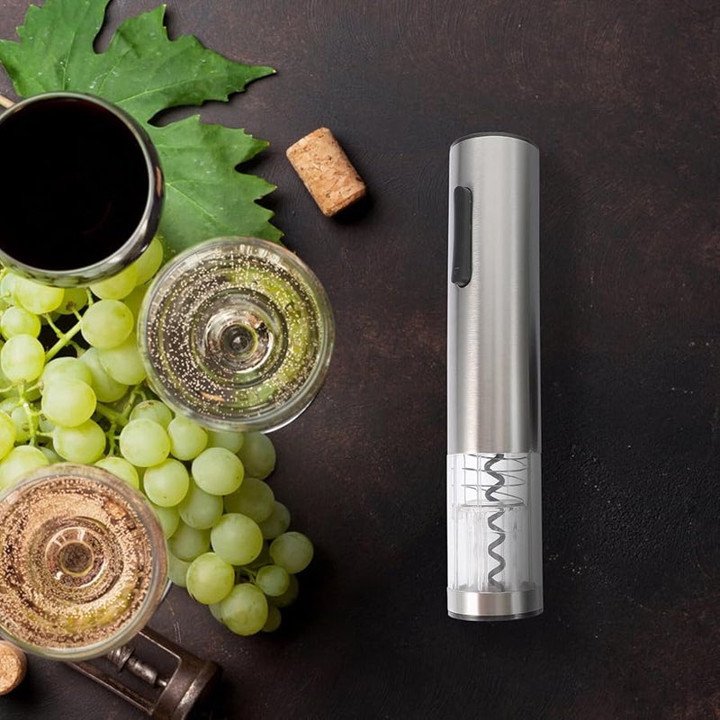 Rechargeable Electric Wine Opener Automatic Corkscrew with Vacuum Stopper and Foil Cutter Stainless Steel USB Charging - Image 5