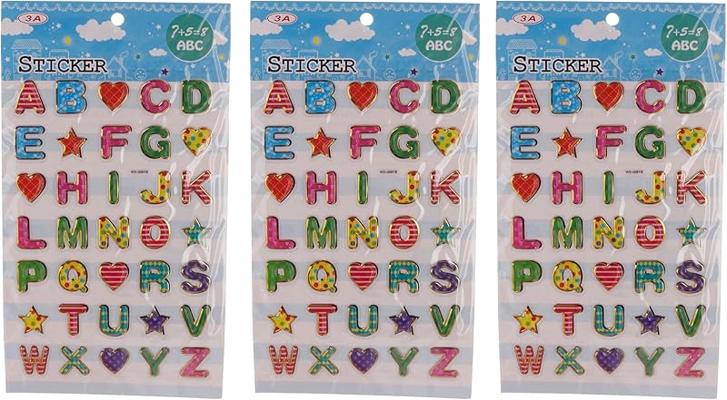 ا امولتي كولور بلاستيك ينجليسه ليتتيرس يدوكاتيونال ستيككيرس سيت فور كيدس  مولتي كولور وكسيس