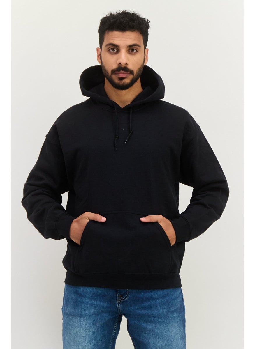 Night Addict Men Hooded Graphic Print Long Sleeves Sweatshirt, Black  - Image 1