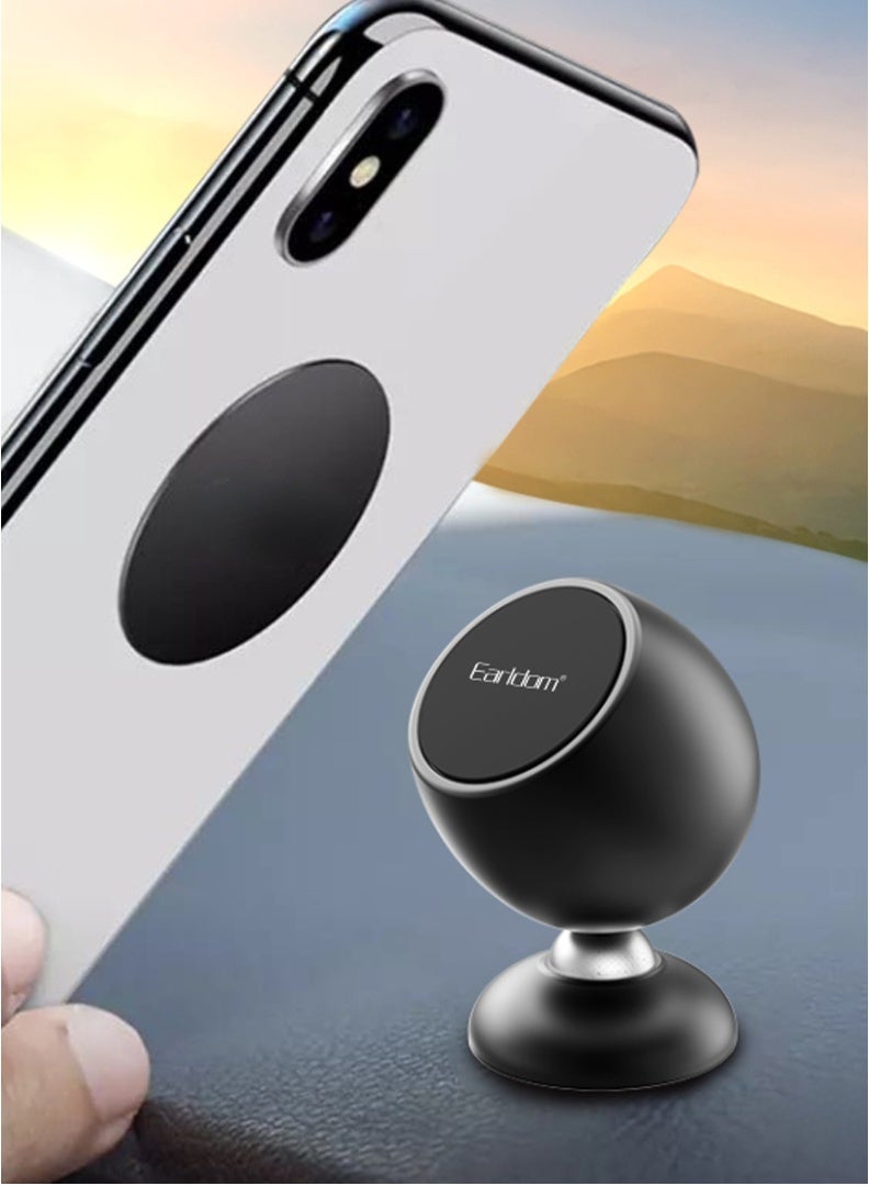 أيرلدوم حامل هاتف مغناطيسي نيفرزال-360-دوران-حامل داش مدمج - قاعدة لاصقة قوية-أسود - Image 1