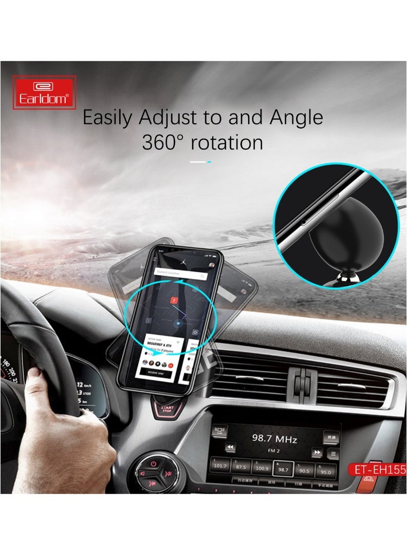 أيرلدوم حامل هاتف مغناطيسي نيفرزال-360-دوران-حامل داش مدمج - قاعدة لاصقة قوية-أسود - Image 2