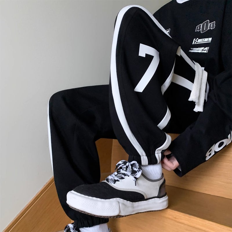 American Loose High Street Pants Boys Fashion 2024 Spring Cityboy Wide Leg Sports Pants - Image 2