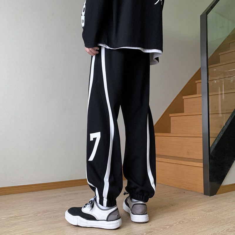 American Loose High Street Pants Boys Fashion 2024 Spring Cityboy Wide Leg Sports Pants - Image 3
