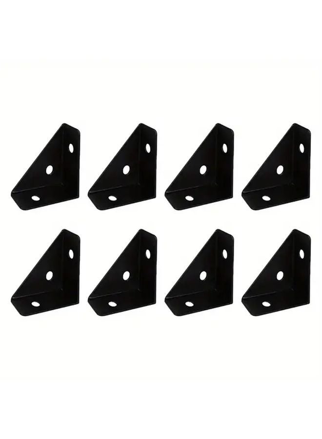 Heavy Duty Steel Corner Brackets 90 Degree Right Angle Support 8pcs - Image 1
