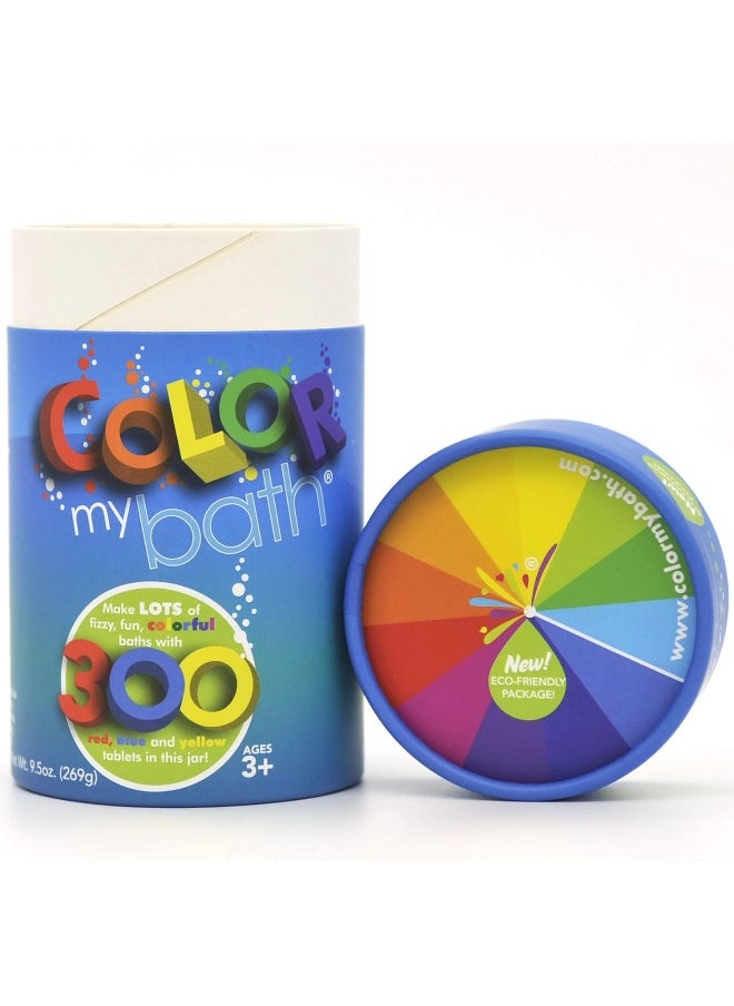 Color My Bath Color My Bath - 300 Count - New Eco-Friendly Container - The Original Fizzy Color Changing Tablets - Fun Educational Bathtime Activity for Kids, Safe, Non Toxic, Non Staining, Soap and Fragrance-Free  - Image 4