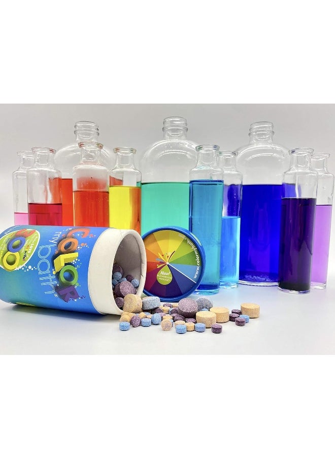 Color My Bath Color My Bath - 300 Count - New Eco-Friendly Container - The Original Fizzy Color Changing Tablets - Fun Educational Bathtime Activity for Kids, Safe, Non Toxic, Non Staining, Soap and Fragrance-Free  - Image 3