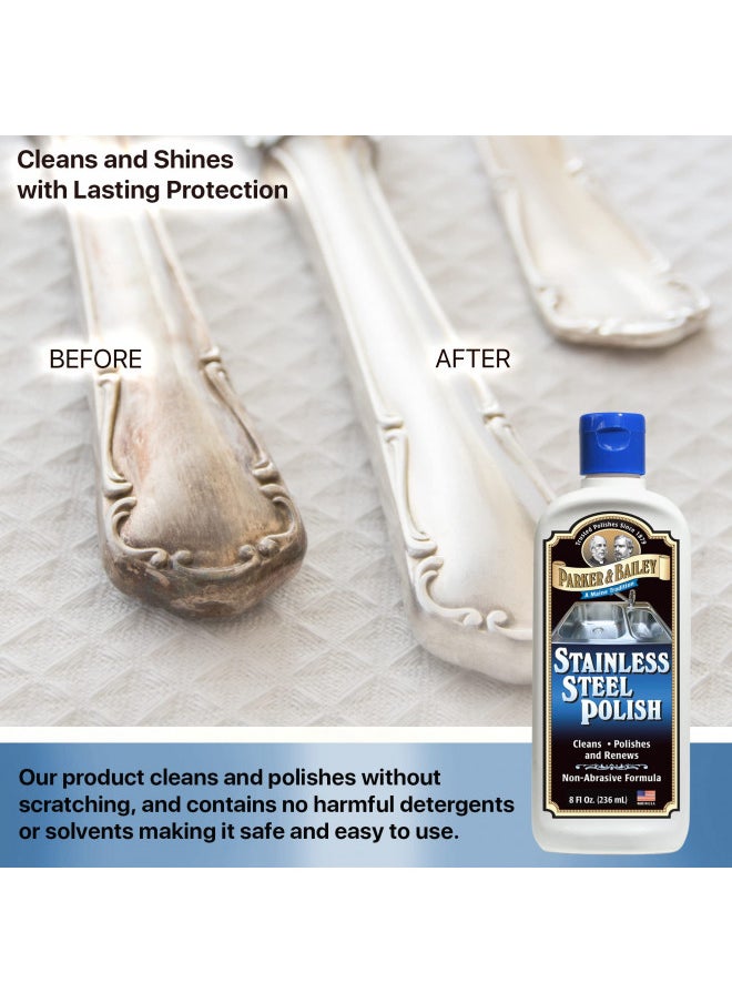 Parker & Bailey PARKER & BAILEY Stainless Steel Polish - Best Stainless Steel Cleaner for Appliances Sink Grill Cookware Clean Polish Restore Kitchen Cleaning Supplies Stain Remover Stainless Steel Cleaner and Polish  - Image 3