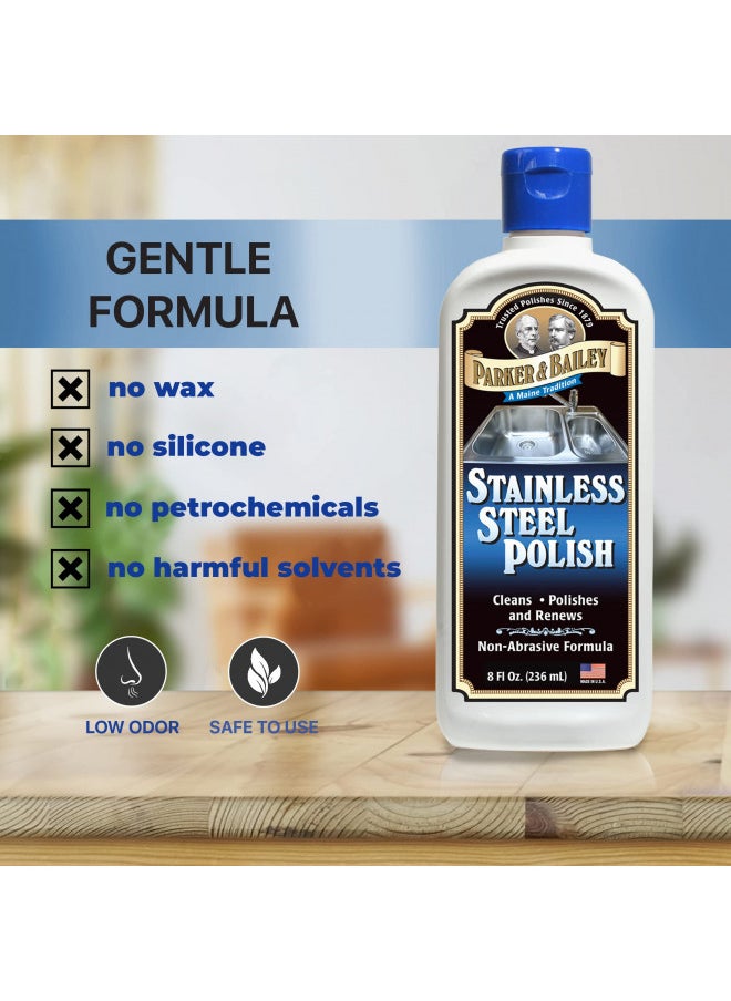 Parker & Bailey PARKER & BAILEY Stainless Steel Polish - Best Stainless Steel Cleaner for Appliances Sink Grill Cookware Clean Polish Restore Kitchen Cleaning Supplies Stain Remover Stainless Steel Cleaner and Polish  - Image 5