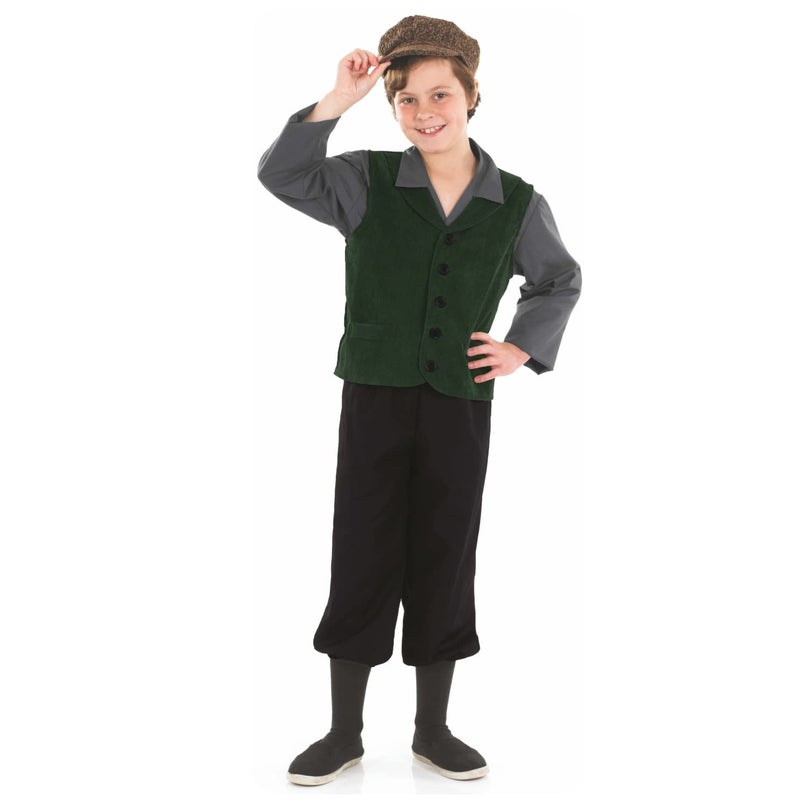 fun shack Colonial Costume for Boys Kids Victorian Pioneer Outfit Historical Boy Costume for Dress Up Medium