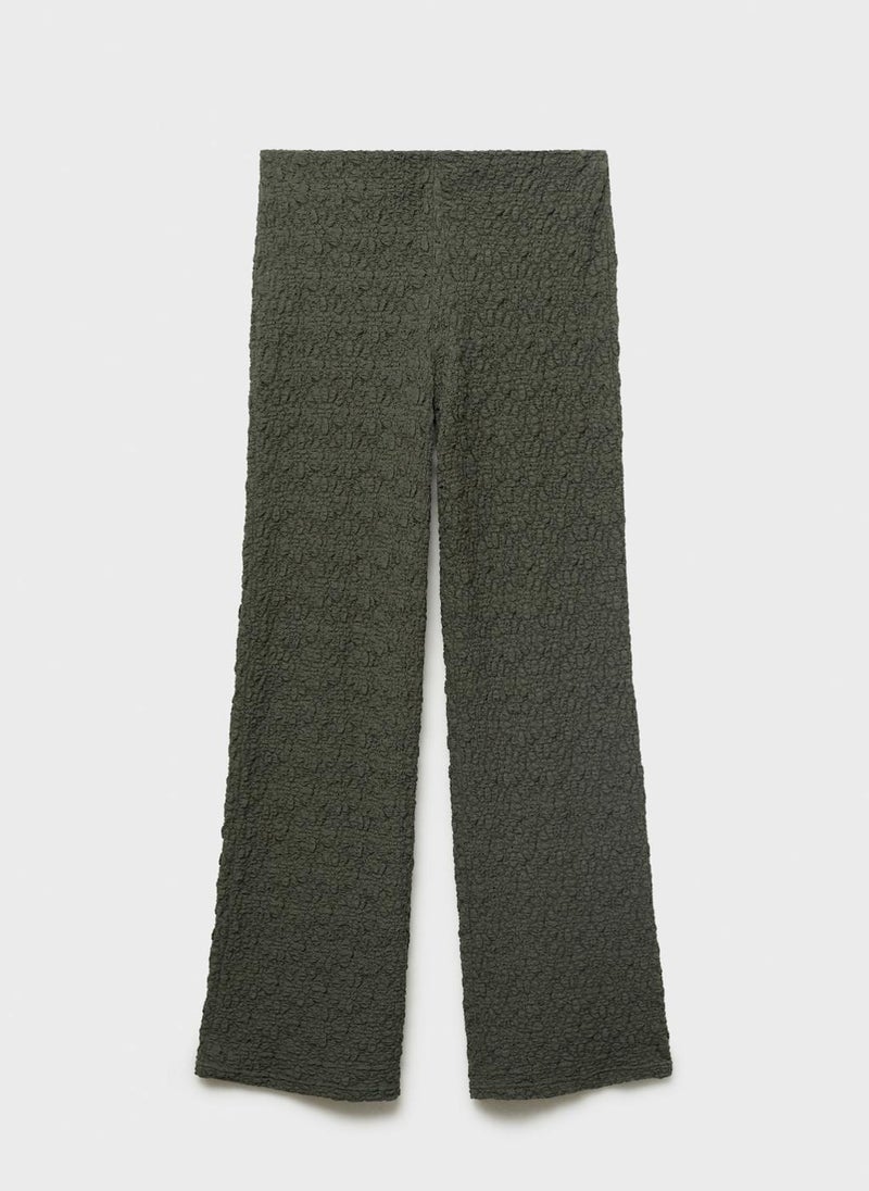 MANGO - Straight Textured Trousers - Image 1