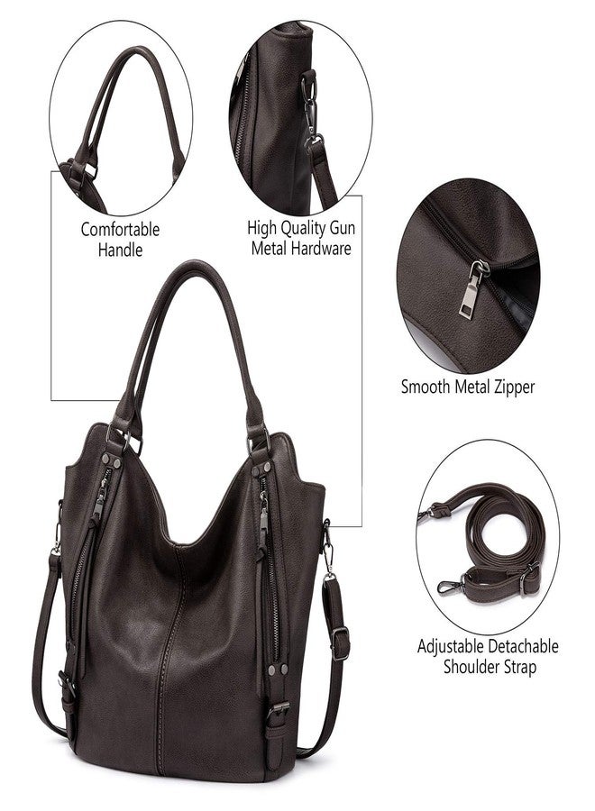 Realer Tote Bag for Women PU Leather Shoulder Bags Fashion Hobo Bags Large Purse and Handbags with Adjustable Shoulder Strap - Image 2