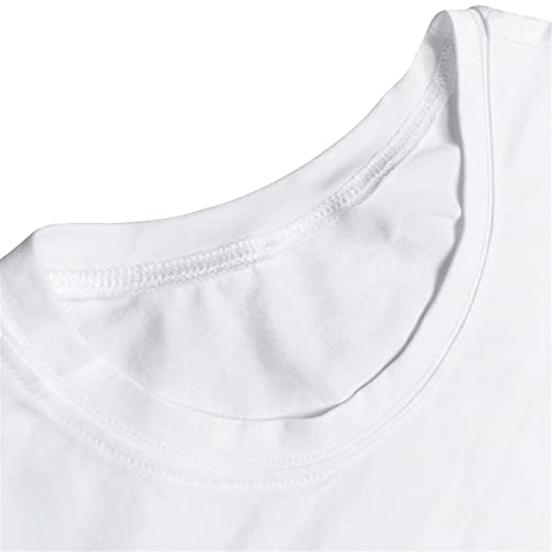 LOOKFACE Women Cotton Tees Cute Graphic Tops White Large - Image 2
