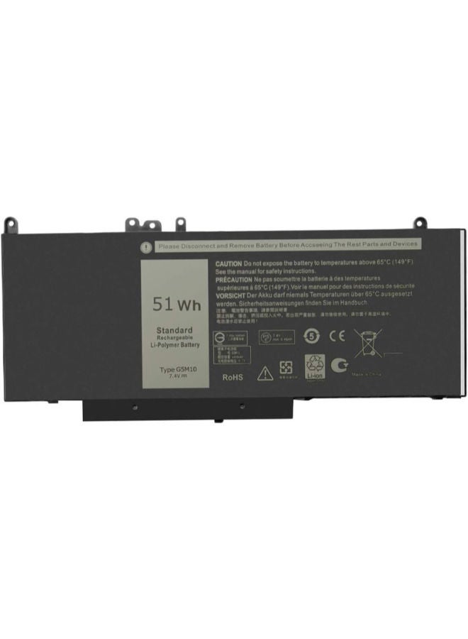 لاب-تك بطارية بديلة لجهاز Dell Latitude E5550 — متوافقة مع G5M10، 8V5GX — 7.4 فولت 51 واط/ساعة ليثيوم أيون، لون أسود - Image 1