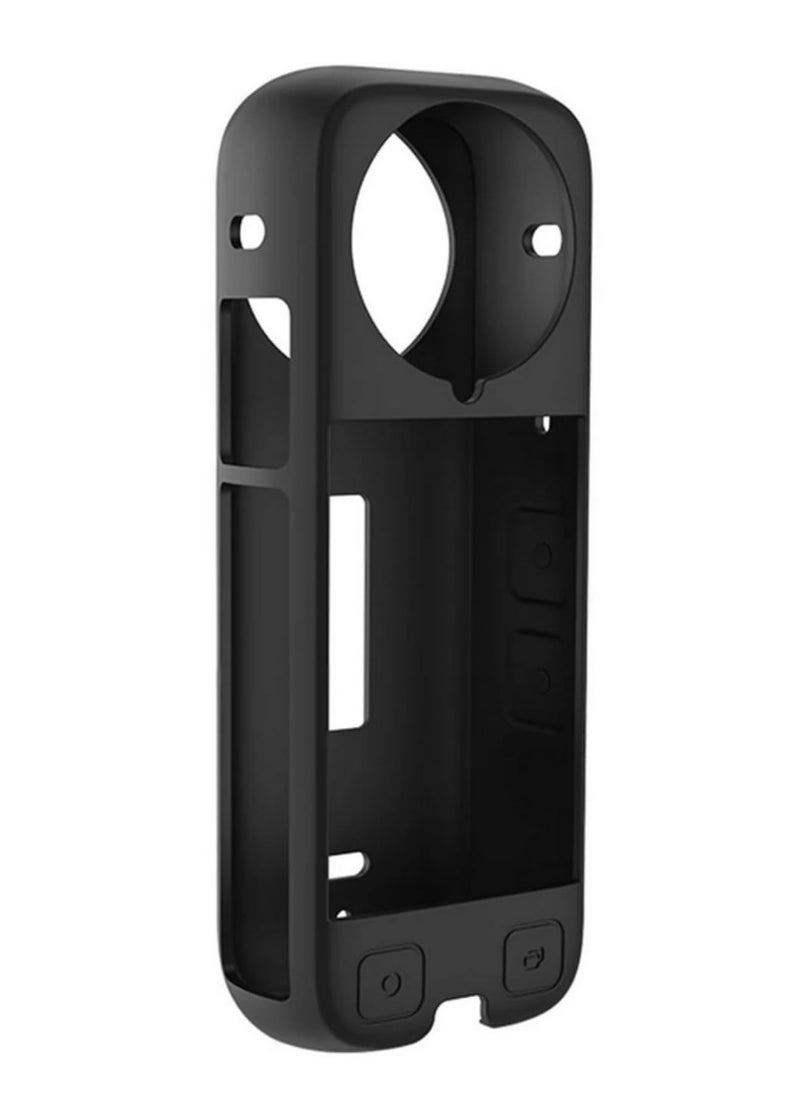Generic For Insta360 X4 Full Body Silicone Case Durable Dust-Proof Panoramic Camera Protective Cover with 1/4 Interface All-Round Scratch Anti-Drop Protection Soft Grip Precision  - Image 1