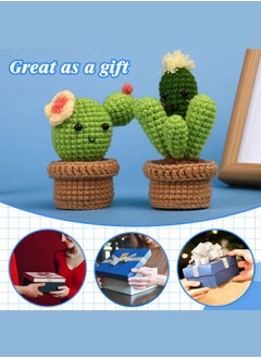 Generic Crochet Kit for Beginners, Starter with Step-by-Step Video Tutorials,  DIY Craft Supplies,  6pcs Crochet Starter for Adults with Crochet Hooks Yarn Polyester Fiber Stitch Markers Plastic Eyes for Beginners Kit  - Image 3