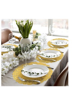 Generic 24-Piece Plastic Doilies Paper Gold 20cm  - Image 2