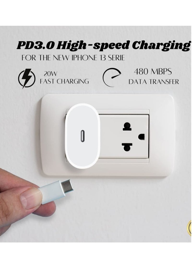 Fast 20W USB-C Brazilian and Plug Adapter for iPhone 13/13 Pro/iPhone 12/12 Mini/12 Pro/12 Pro Max/11 Pro Max/XS Max/XS/XR/X,iPad Pro  - Image 3
