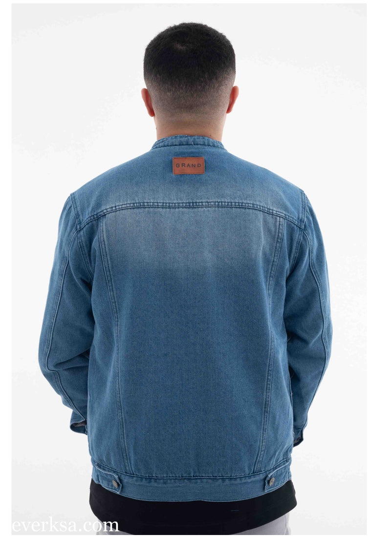 Everest Men's Blue Fur Lined Jeans Jacket  - Image 3