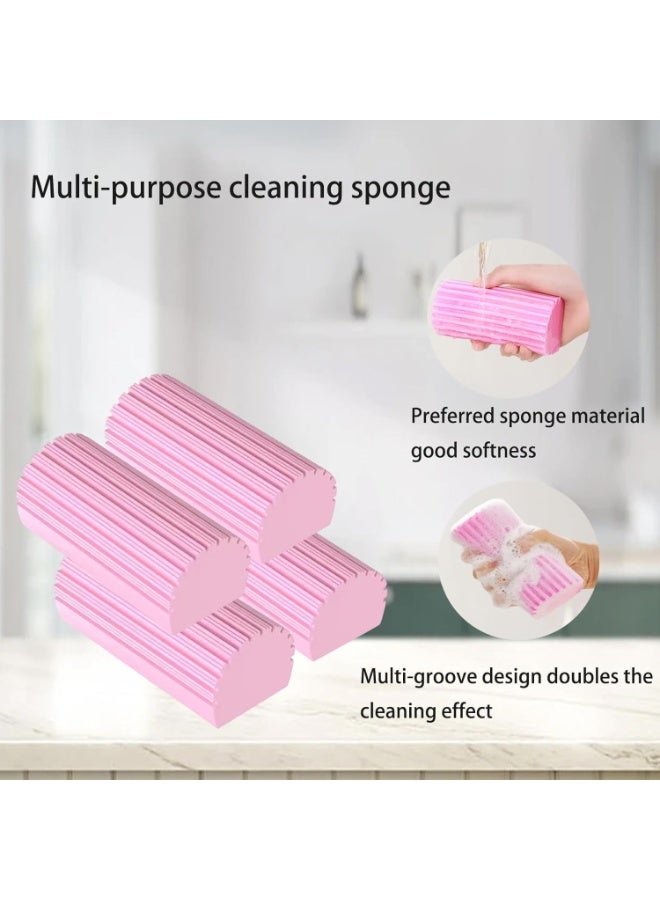 4 Pack Damp Dusting Sponge Duster,Household Cleaning Sponges, Reusable Household Cleaning Sponge Tool for Blinds, floorboards, Fan Blades, Vents, Glass, Railings, Mirrors - Image 2