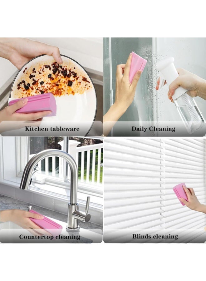 4 Pack Damp Dusting Sponge Duster,Household Cleaning Sponges, Reusable Household Cleaning Sponge Tool for Blinds, floorboards, Fan Blades, Vents, Glass, Railings, Mirrors - Image 3