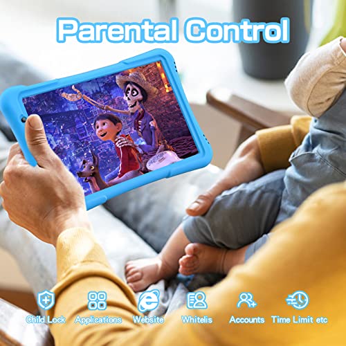 PRITOM 10 inch Kids Tablet Android 14 Tabletas 32GB, Quad-Core, 6000mAh, Large HD IPS Display, WiFi 6, Dual Camera, Bluetooth, Toddler Tablet for Kids Age 3+, Blue - Image 5