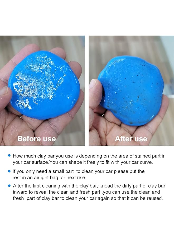 Excefore Car Clay For Car Detailing 4 Pack, Auto Detailing Clay Bar Cleaner, Grade Cleaner Kit For Coating Polisher Car Wash Kit Cleaning Rv Cars Boats Bus - Image 3