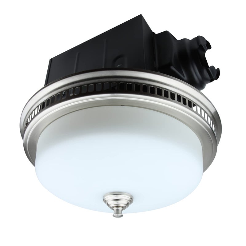 Akicon Akicon Bathroom Exhaust Fan with Light Ultra Quiet 110 CFM 15 Sones Ventilation Exhaust Bathroom Fan Light Combo and Nightlight 3 Years Warranty Brushed Nickel 
