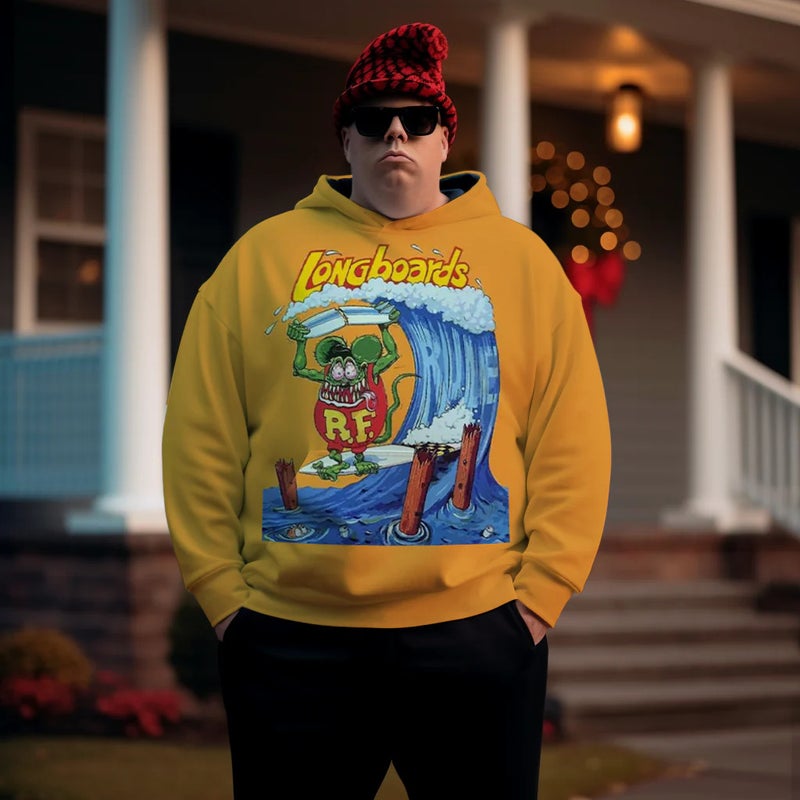Summer Vest Home 3D Digital Printing Large Size Lks Regular Large Size Hooded Sweatshirt - Image 1
