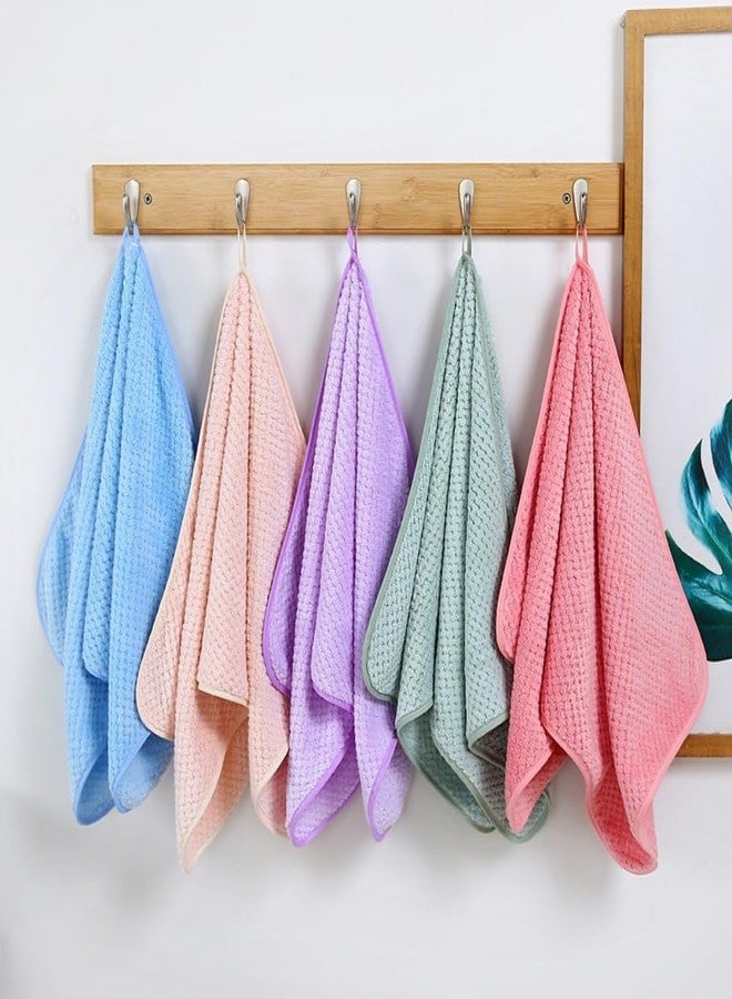LINEAR Microfiber Bath Towel & Hand Towel Set/Towel for Bath/Microfiber Towels for Bath Large Size/Bath Towel for Men and Women/300 GSM (140 cms * 70 cms) Pack of 2 (Pink & Purple) - Image 2
