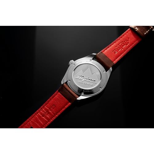 Alpina Men's Alpiner Swiss Automatic 3-Hand Stainless Steel Case with Brown Leather Strap Watch, Bi-Directional Bezel, Sunray Line Grey Dial (Model: AL-525G5AQ6) - Image 2