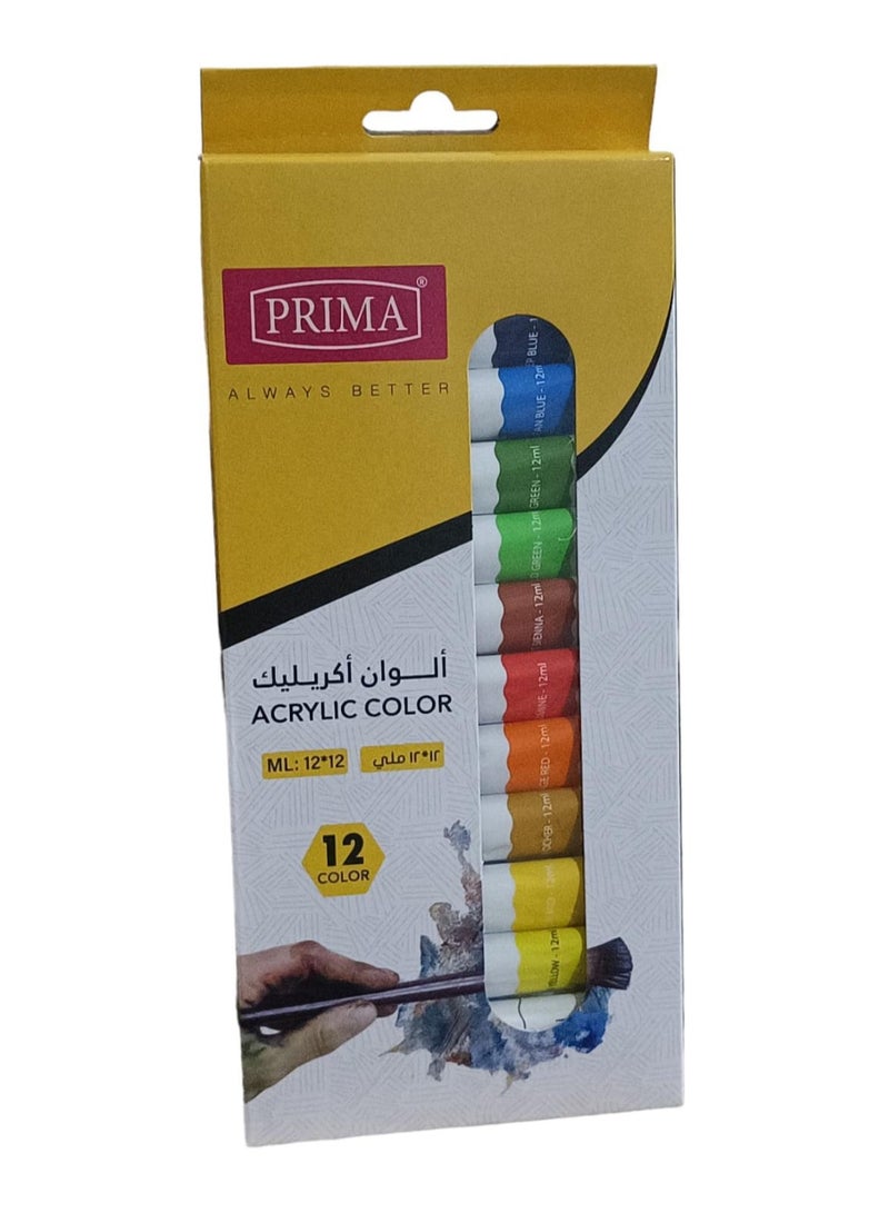 بريما 12 قطعة من ألوان اكريليك متعدد الألوان - Image 2