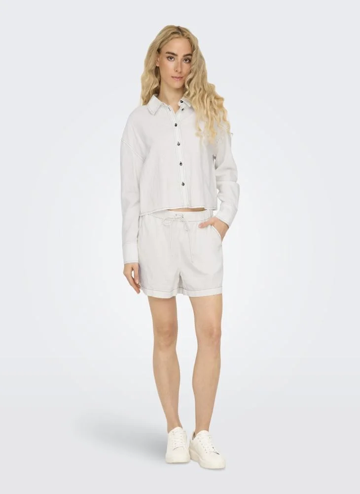 ONLY Linen Crop Shirt