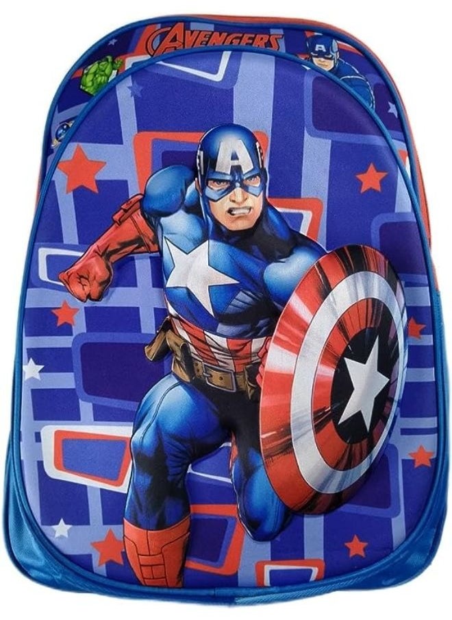 Generic School backpack, 3 zippers, for boys, 18 inches, 3D graphics, lifelike, super hero  - Image 1