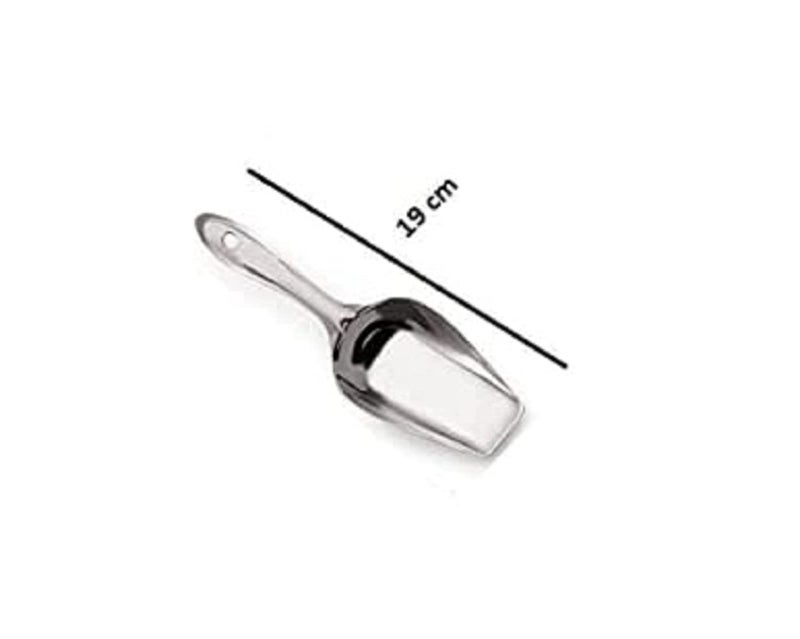 SBA PRIME Stainless Steel Atta Scoop/Shovel for Kitchen | Multipurpose Scoop for Flour, Sugar, Rice & Grains | Rust-Free Durable Metal Scooper (Pack of 3) - Image 4