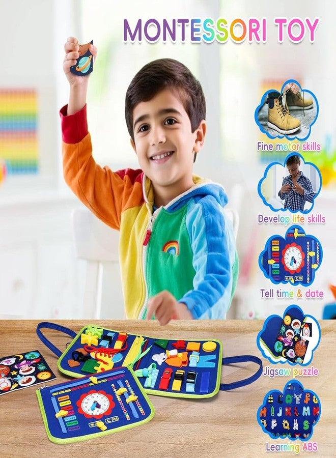 Patpat لوحة أنشطة باتبات® بتصميم ديناصورات للأطفال الصغار من عمر 1-3 سنوات، ملف أنشطة مونتيسوري مع أنشطة تعليمية ومعلومات عن الحيوانات، لعبة أنشطة للأطفال مع أولياء أمورهم، ألعاب سفر مناسبة كهدية للأطفال، متعدد الألوان - Image 3