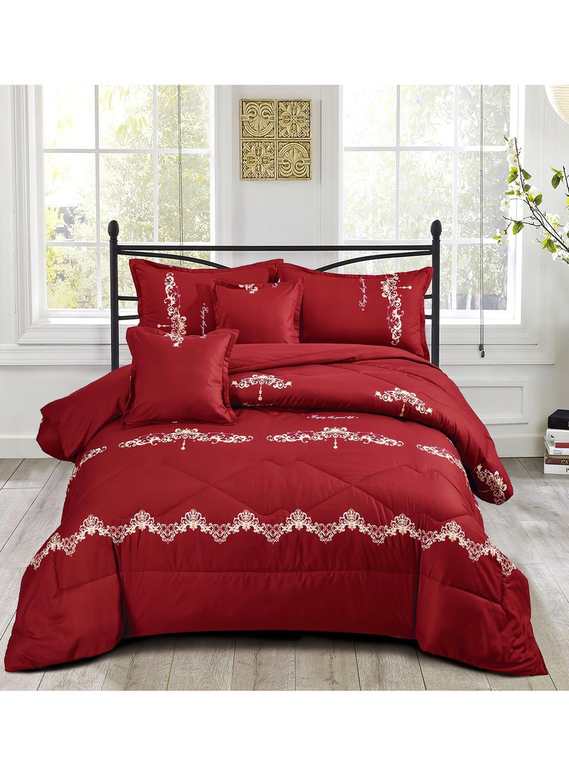 مينج لي مفرش سرير أنيق مقاس مفرد 4 قطع، يتضمن لحاف و ملاءة سرير وغطاء وسادة نوم و غطاء وسادة ديكور، لحاف خفيف الوزن ويستخدم على الاتجاهين، مناسب لجميع الفصول - Image 1