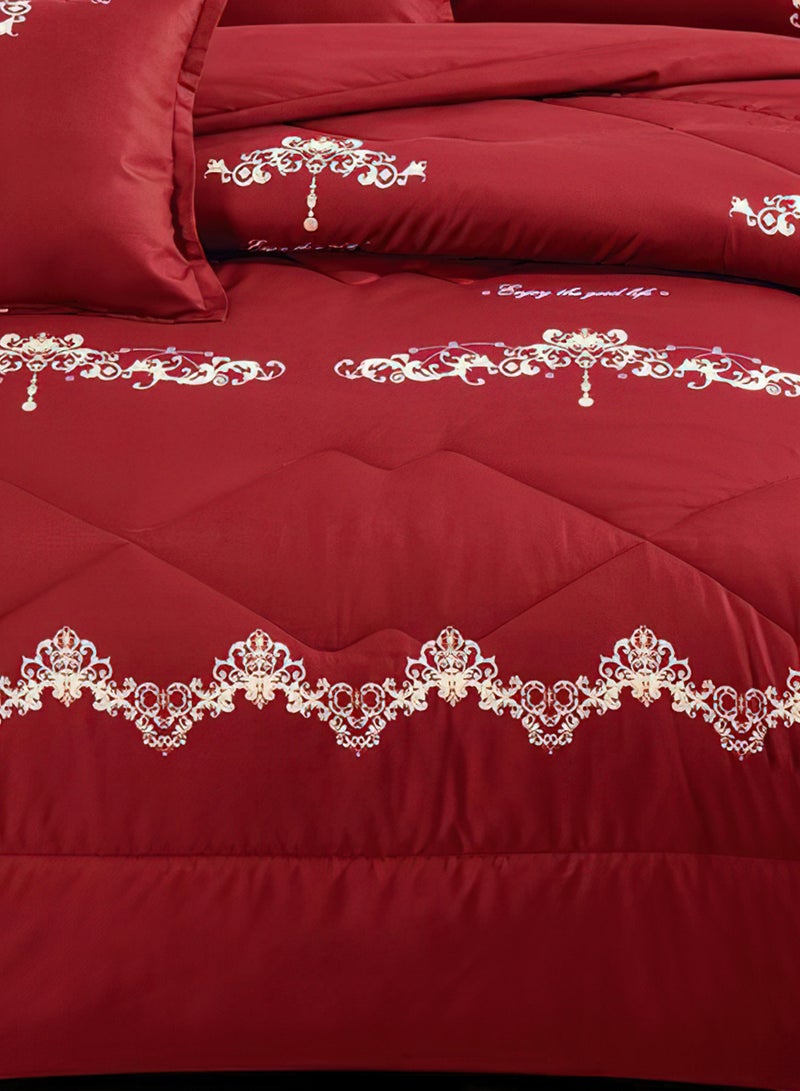 مينج لي مفرش سرير أنيق مقاس مفرد 4 قطع، يتضمن لحاف و ملاءة سرير وغطاء وسادة نوم و غطاء وسادة ديكور، لحاف خفيف الوزن ويستخدم على الاتجاهين، مناسب لجميع الفصول - Image 5