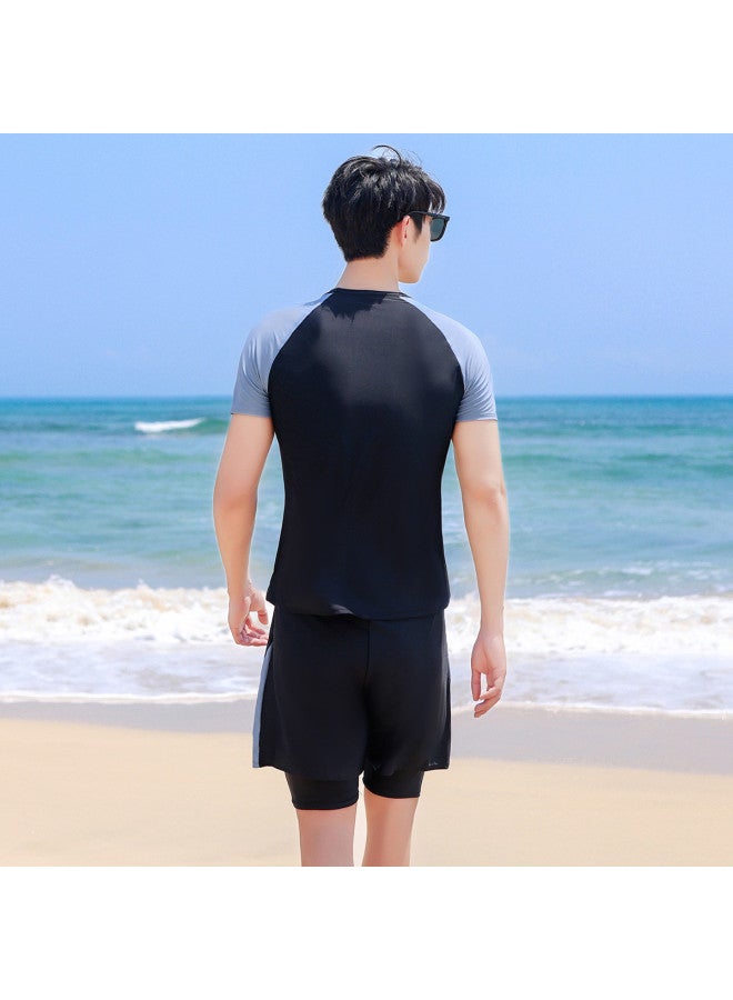 XTEP Men's Swimming Suit And Cap Set, Separated Anti-embarrassment Large Size Double-layer Swim Trunks, Versatile Breathable Sports Training Swimwear - Image 5