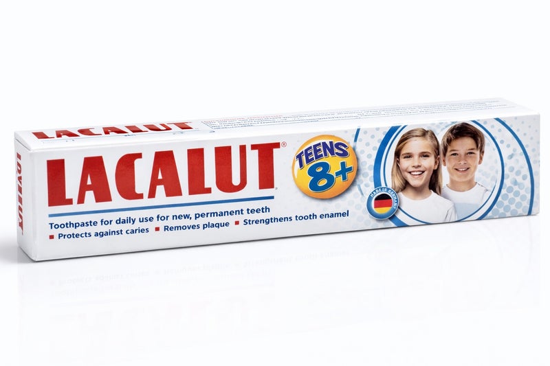 لاكالوت تينتس 8 + معجون أسنان 50 مل - حماية التجويف والعناية بالمينا - Image 1