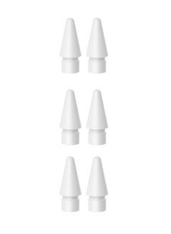 blupebble Replacement Tips for Apple Pencil, Pack of 6 Compatible with Apple Pencil 1st Gen and 2nd Gen, No Wear Out Fine Point Precise Control Pen Like Nibs for Apple Pencil  - Image 1