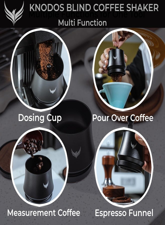 KNODOS Magnetic Blind Shaker with Walnut Lid | Premium Anodized Aluminum Espresso Shaker for 54mm & 58mm Portafilters | Dosing Cup for Coffee Grounds Distribution (58mm) - Image 3