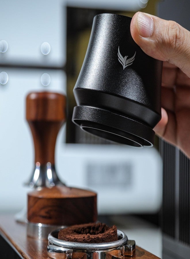 KNODOS Magnetic Blind Shaker with Walnut Lid | Premium Anodized Aluminum Espresso Shaker for 54mm & 58mm Portafilters | Dosing Cup for Coffee Grounds Distribution (58mm) - Image 4