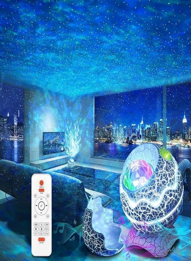 M MIAOYAN Bedroom projector, remote control and white noise bluetooth speaker, 14 colors LED night light for kids room, adult home theater, party, living room decoration  - Image 1