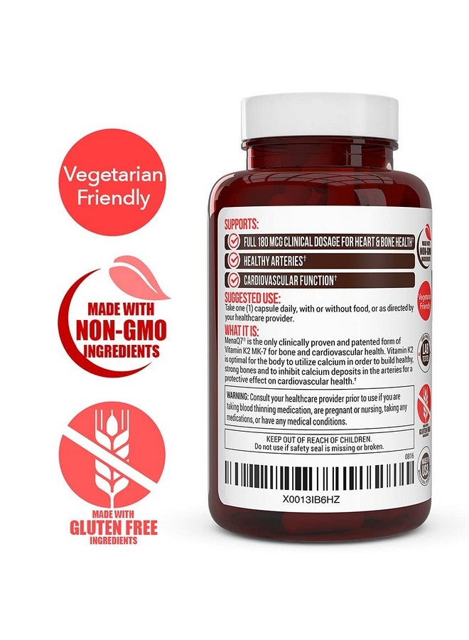 Truevantage Nutrition Vitamin K2 D3 Supplement 5000 IU D3 and 180 mcg Vitamin k2 MK7 Supplement for Healthy Bones, Healthy Heart & Cardiovascular Health-60 Easy to Swallow Vegetable caps of MenaQ7 K2 MK7 - Image 4