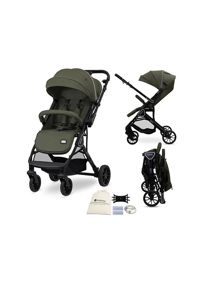 نيوبريز عربة أطفال قابلة للطي خفيفة الوزن للسفر من نيوبريز كوينت بمقبض قابل للعكس ومظلة مقاومة للماء بعامل حماية + للأعمار من  إلى  سنوات بوزن يصل إلى  كجم وضمان  سنوات