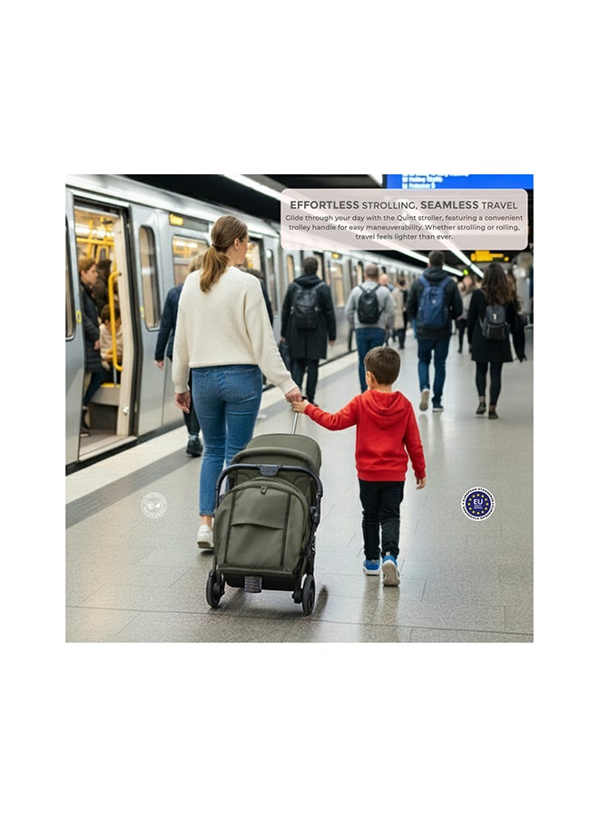 Neobreez QUINT Reversible Handle Lightweight Compact Travel Stroller, Foldable Baby Stroller, Pushchair, Toddler Baby Trolley, Waterproof UPF 50+Canopy,0-4yrs,22kg,3yrs Warranty - Image 5