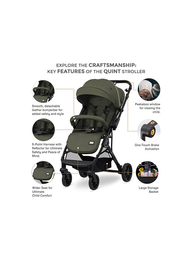 Neobreez QUINT Reversible Handle Lightweight Compact Travel Stroller, Foldable Baby Stroller, Pushchair, Toddler Baby Trolley, Waterproof UPF 50+Canopy,0-4yrs,22kg,3yrs Warranty - Image 3