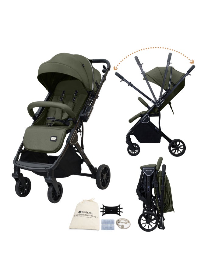 Neobreez QUINT Reversible Handle Lightweight Compact Travel Stroller, Foldable Baby Stroller, Pushchair, Toddler Baby Trolley, Waterproof UPF 50+Canopy,0-4yrs,22kg,3yrs Warranty - Image 1